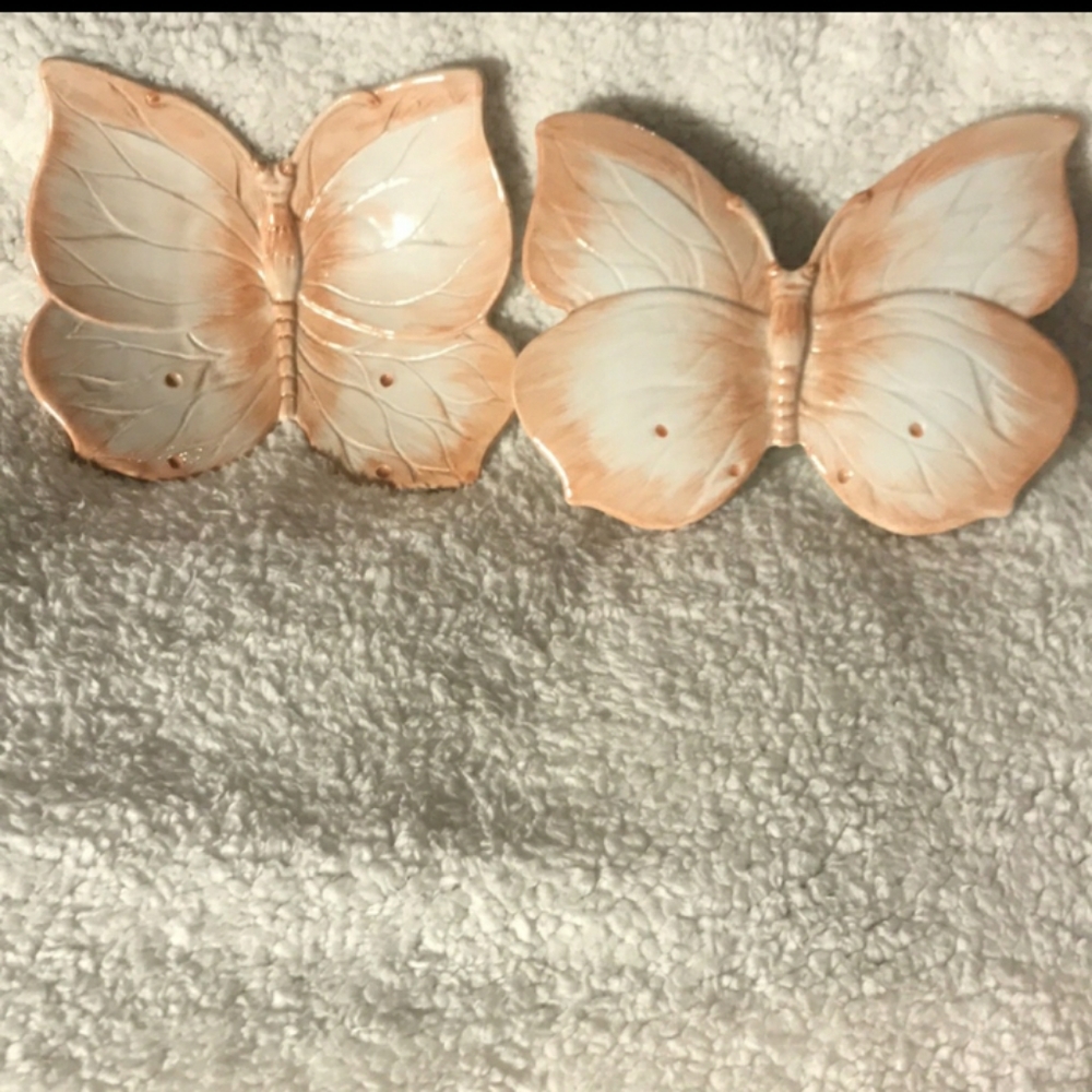 Vintage butterfly jewelry dishes